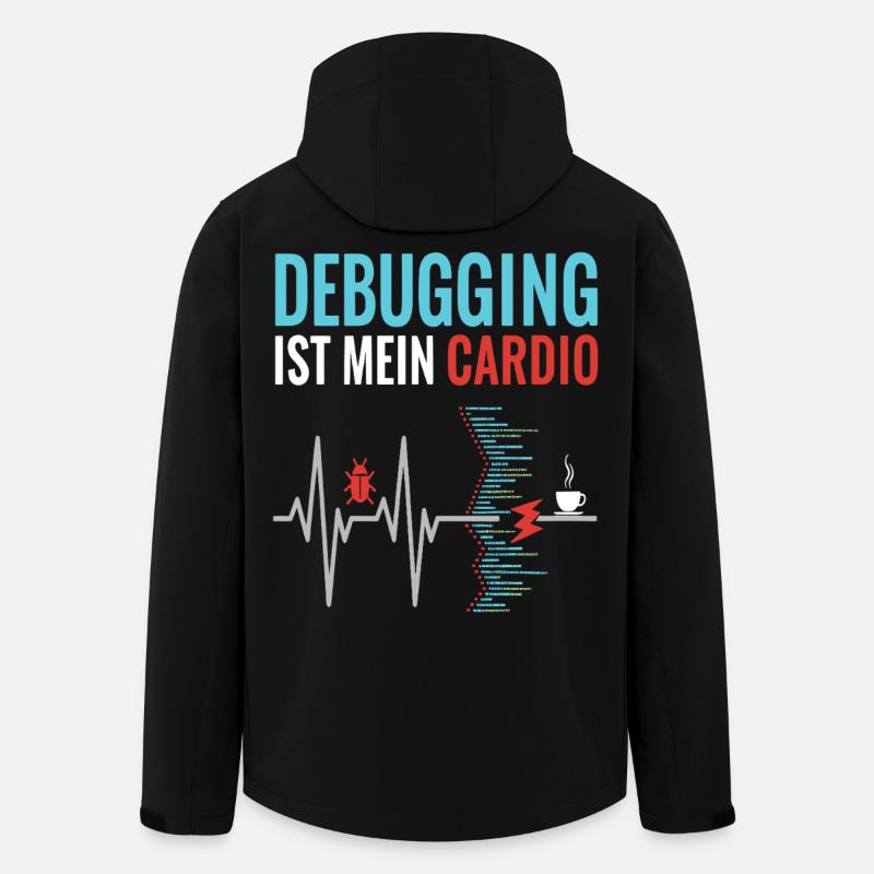 Debugging ist mein Cardio - Programmierer Nerd - Recycelte Männer Softshell-Jacke von Stanley/Stella - Schwarz