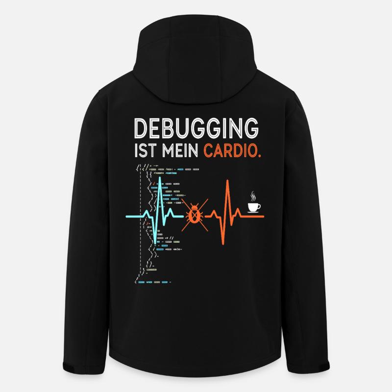Debugging ist mein Cardio - Computer Nerd - Recycelte Männer Softshell-Jacke von Stanley/Stella - Schwarz