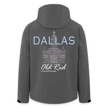 Dallas, Dessin à la main Landmark, Texas, Amérique - Veste softshell homme en polyester recyclé Stanley/Stella - noir - Dos - AI Model Male 185 light (185cm)