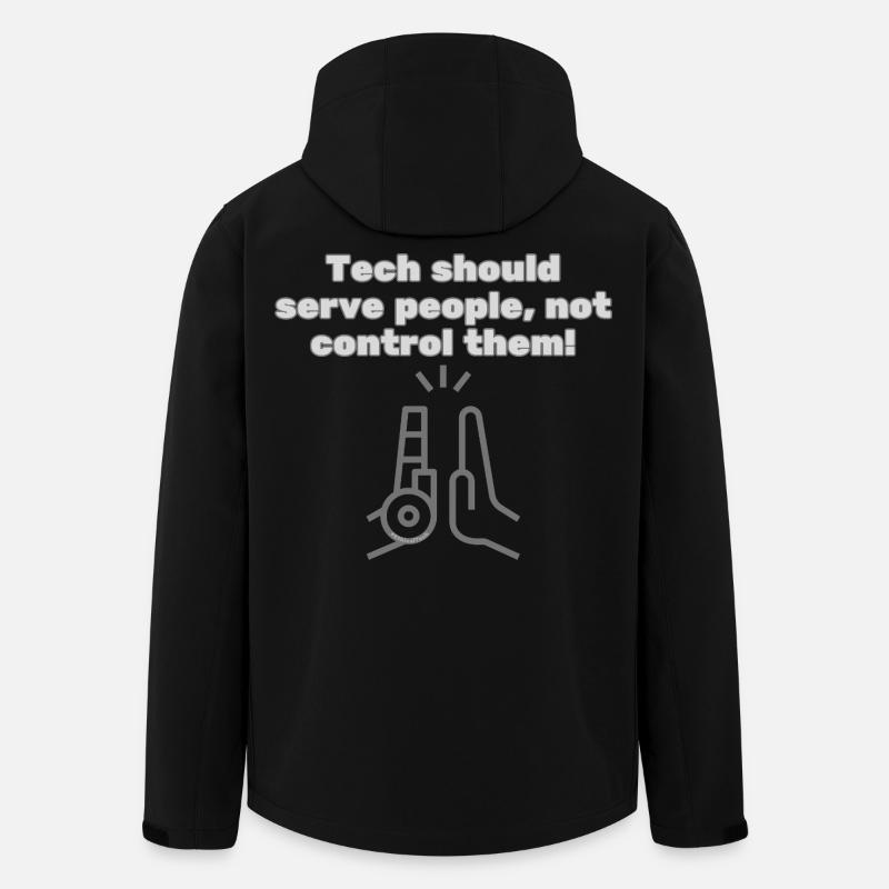 Tech should serve people - #EthicalTech Statement - Men’s Recycled Softshell Jacket by Stanley/Stella - black