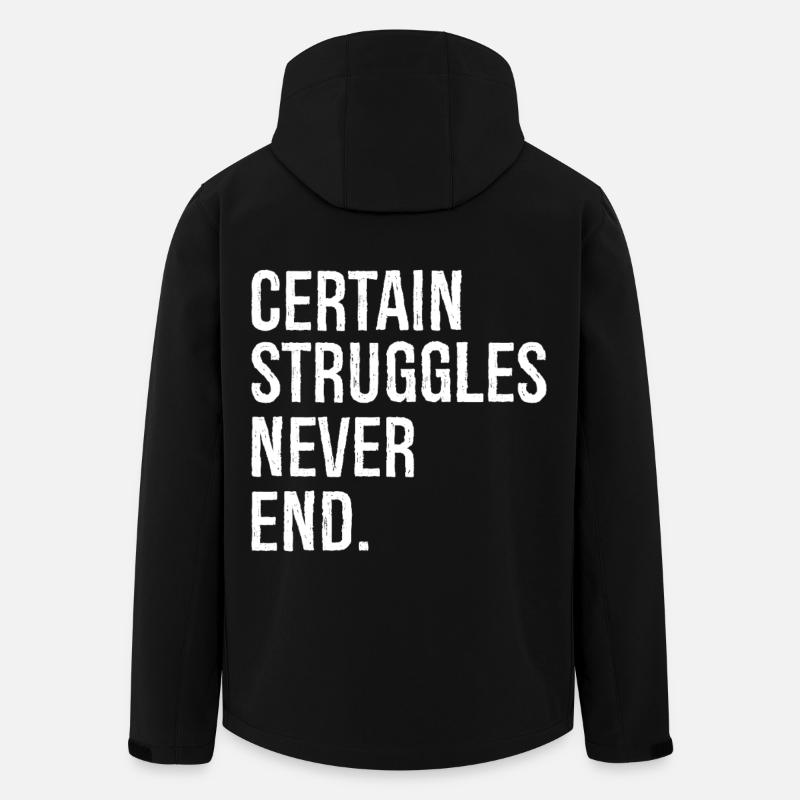 certain struggles never end - Men’s Recycled Softshell Jacket by Stanley/Stella - black