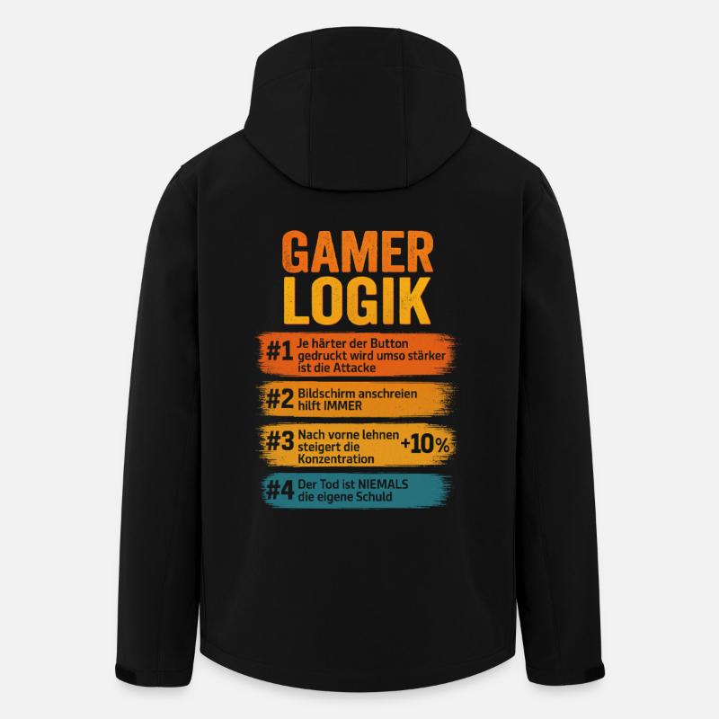Gamer Logic Computer PC Controller Gamer - Men’s Recycled Softshell Jacket by Stanley/Stella - black