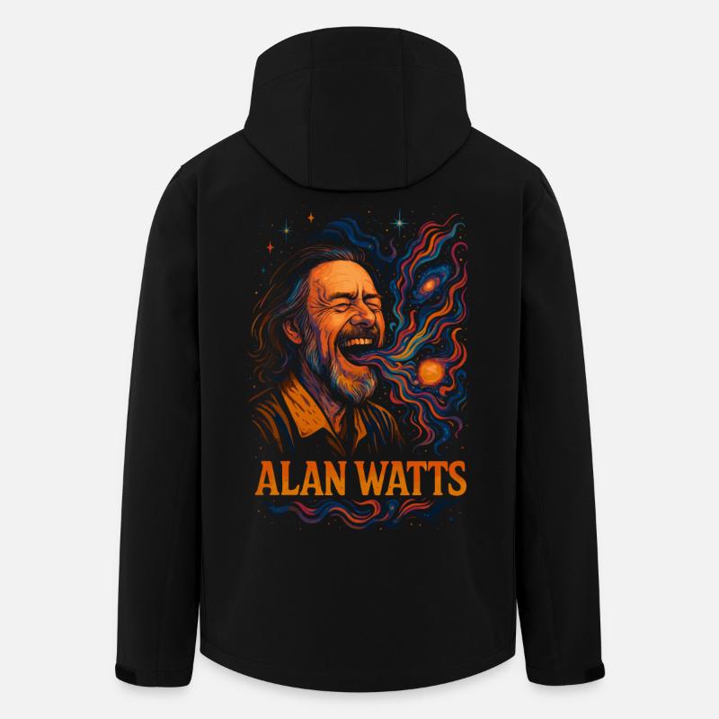 Alan Watts Cosmic Laugh Tee - Men’s Recycled Softshell Jacket by Stanley/Stella - black