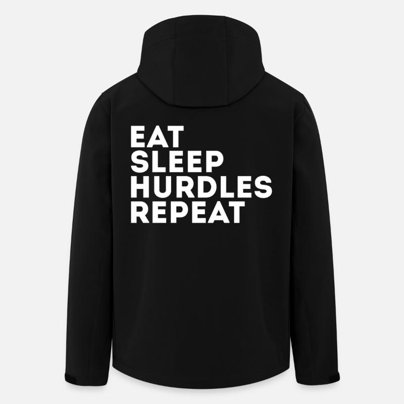 Eat Sleep Hurdles Repeat - Recycelte Männer Softshell-Jacke von Stanley/Stella - Schwarz