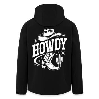 Western Cowboy Design pour les vêtements - Veste softshell homme en polyester recyclé Stanley/Stella - noir - Dos - AI Model Male 185 light (185cm)