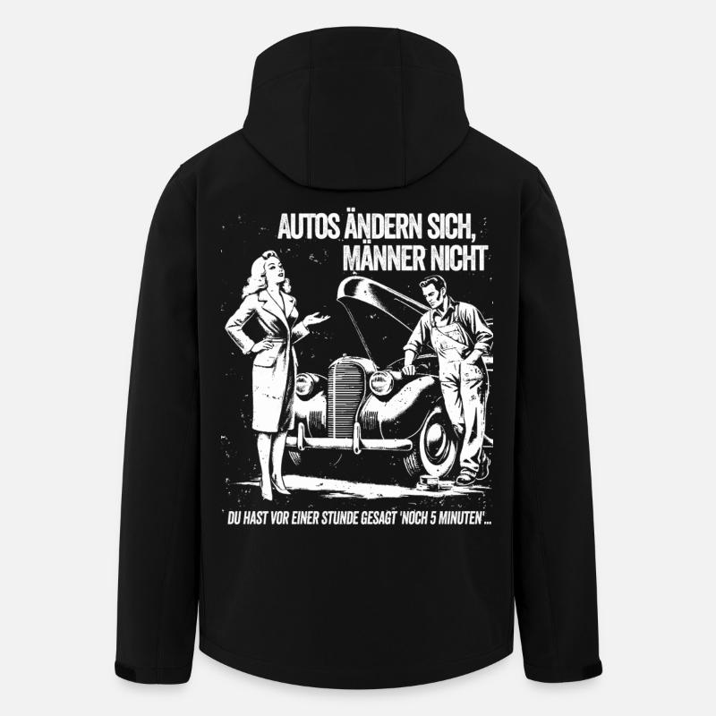 Autos ändern sich nachts - Recycelte Männer Softshell-Jacke von Stanley/Stella - Schwarz