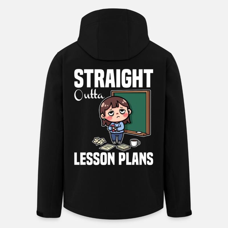 STRAIGHT OUTTA UNTERRICHTSPLÄNE - LEHRER-GESCHENK - Recycelte Männer Softshell-Jacke von Stanley/Stella - Schwarz