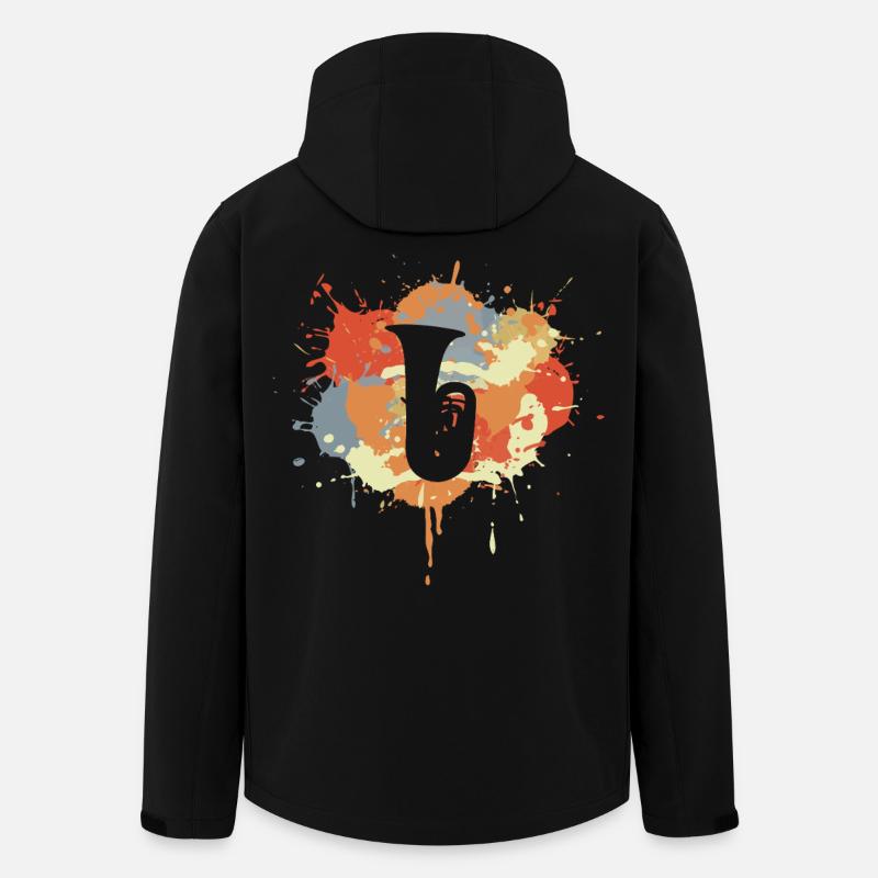 Tuba Skizze - Recycelte Männer Softshell-Jacke von Stanley/Stella - Schwarz