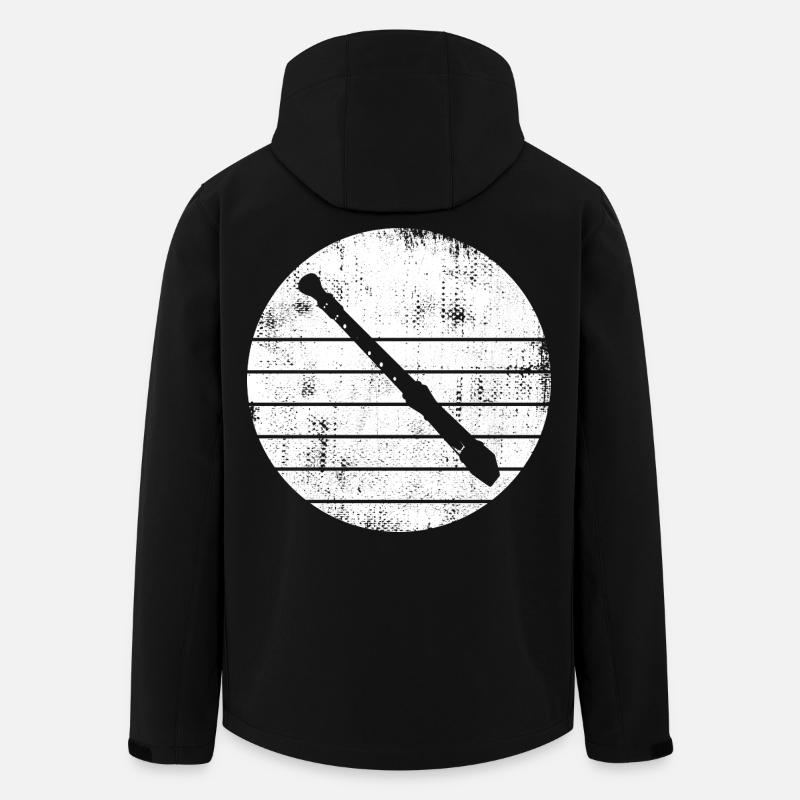 Flöte Skizze - Recycelte Männer Softshell-Jacke von Stanley/Stella - Schwarz