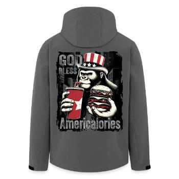 Gorilla with Patriotic Accessories T-Shirt - Men’s Recycled Softshell Jacket by Stanley/Stella - black - Back - AI Model Male 185 light (185cm)