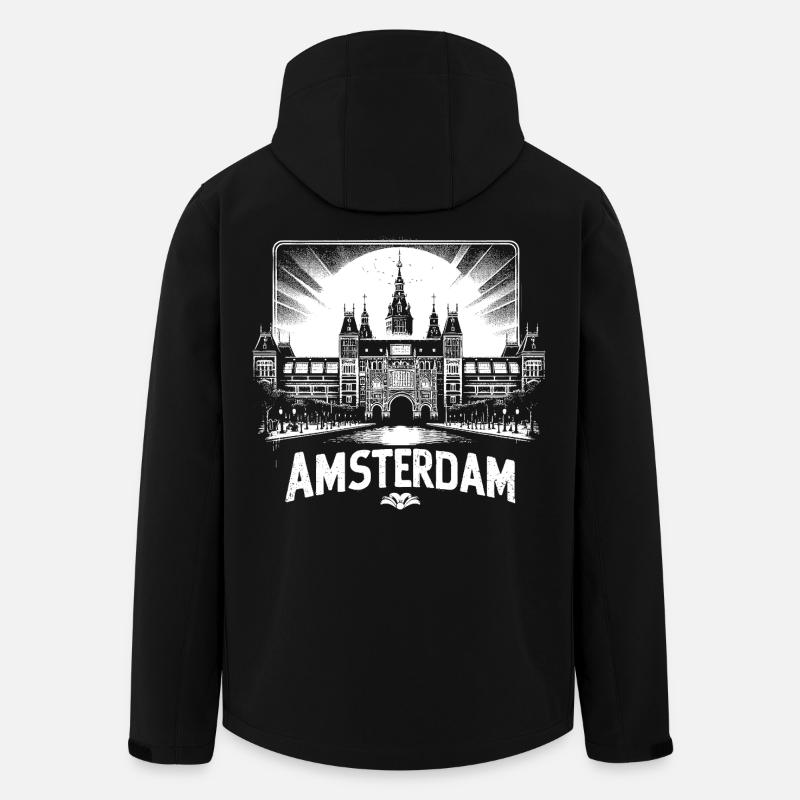 Cool Shirt Design from AMSTERDAM - Men’s Recycled Softshell Jacket by Stanley/Stella - black