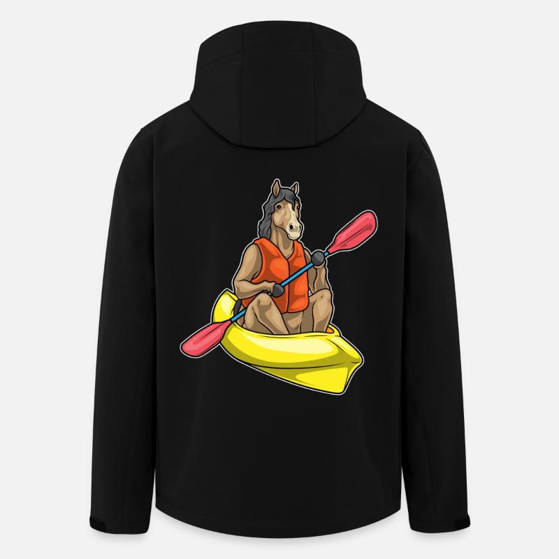 Pferd kleines Boot - Recycelte Männer Softshell-Jacke von Stanley/Stella - Schwarz