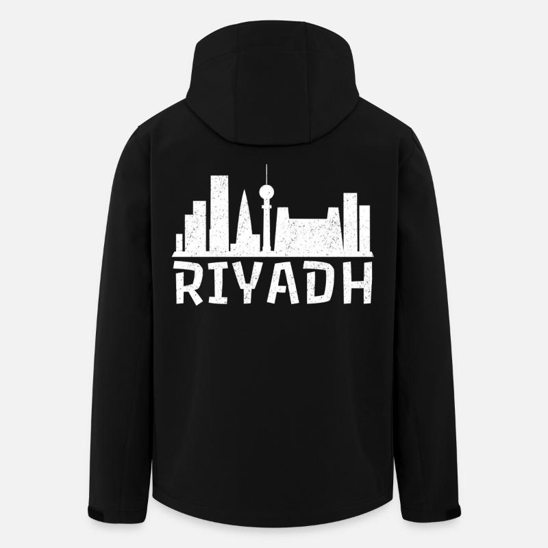 Riyadh Skyline Bold - Men’s Recycled Softshell Jacket by Stanley/Stella - black