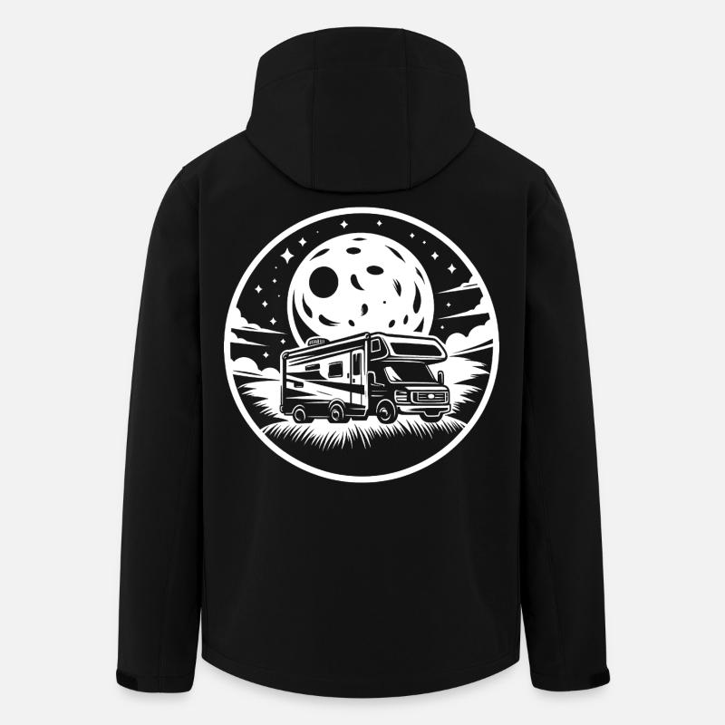 Motorhome Silhouette Camping Reis - Men’s Recycled Softshell Jacket by Stanley/Stella - black