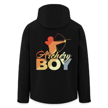 Archer boy - Men’s Recycled Softshell Jacket by Stanley/Stella - black - Back - AI Model Male 185 light (185cm)