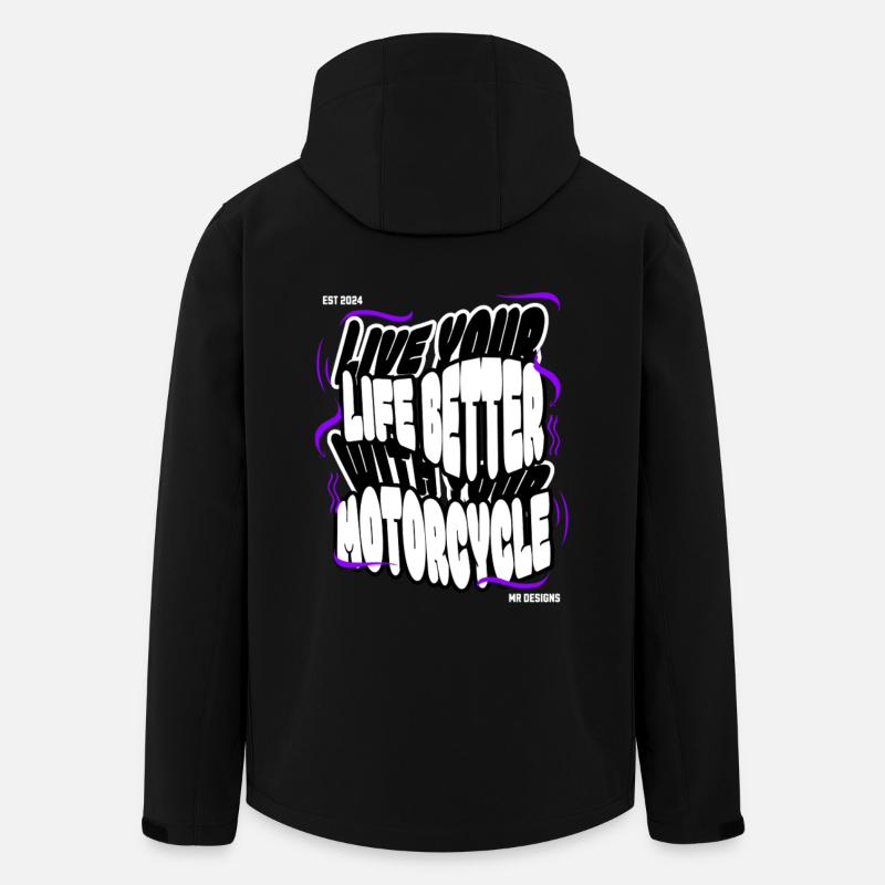 Motorcycle x MR DESIGNS  - Recycelte Männer Softshell-Jacke von Stanley/Stella - Schwarz