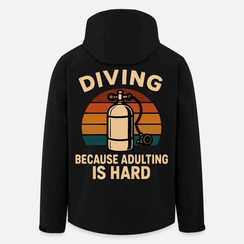 Diving Escape – When adulthood is annoying - Men’s Recycled Softshell Jacket by Stanley/Stella - black