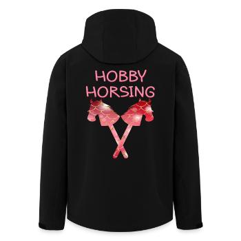 HOBBY HORSING PFERDE - Recycelte Männer Softshell-Jacke von Stanley/Stella - Schwarz - Hinten - AI Model Male 185 light (185cm)
