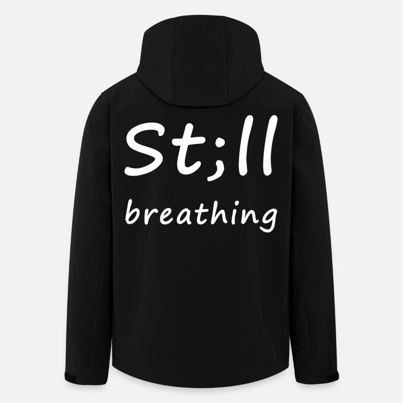 St;ll Breathing – Kämpferherz - Recycelte Männer Softshell-Jacke von Stanley/Stella - Schwarz