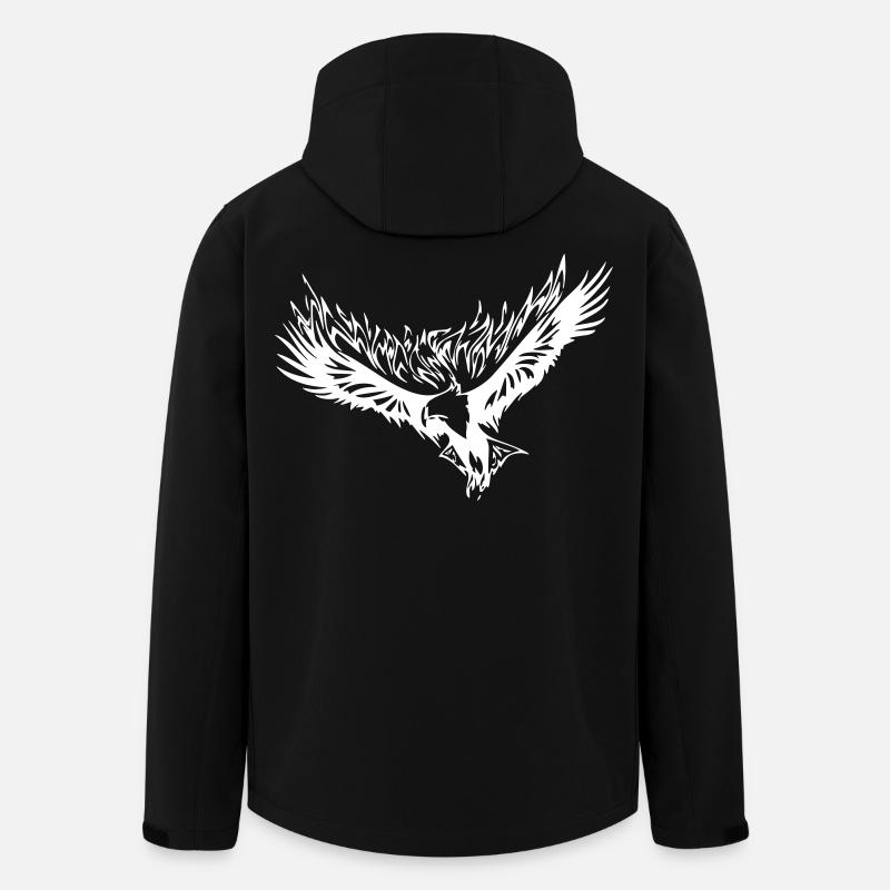 Flame Eagle - Men’s Recycled Softshell Jacket by Stanley/Stella - black