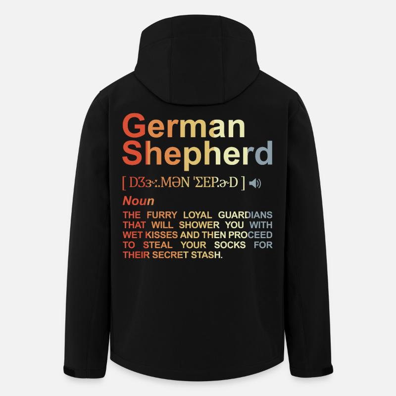 German Shepherd Dictionary - Men’s Recycled Softshell Jacket by Stanley/Stella - black
