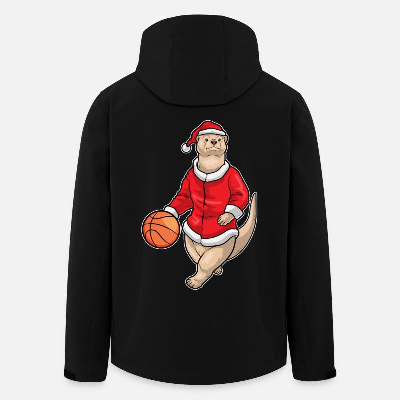 Otter Weihnachten Basketball - Recycelte Männer Softshell-Jacke von Stanley/Stella - Schwarz