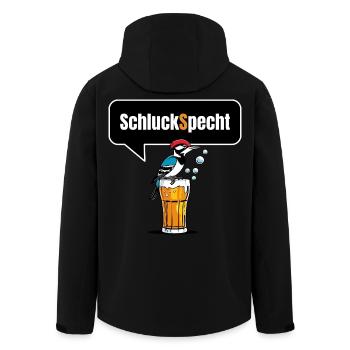Lustiges Trinkspruch Shirt- SchluckSpecht - Recycelte Männer Softshell-Jacke von Stanley/Stella - Schwarz - Hinten - AI Model Male 185 light (185cm)