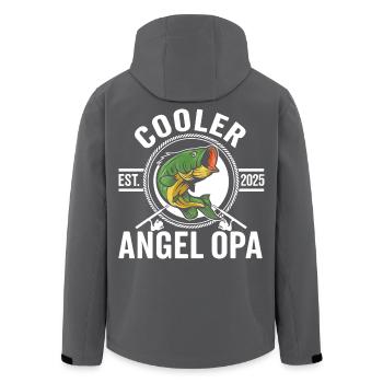Cool Angel Grandpa Fishing Retirement - Men’s Recycled Softshell Jacket by Stanley/Stella - black - Back - AI Model Male 185 light (185cm)