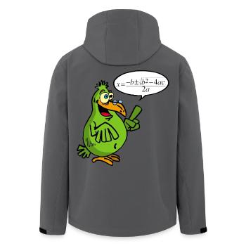 Intelligenter Vogel - Recycelte Männer Softshell-Jacke von Stanley/Stella - Schwarz - Hinten - AI Model Male 185 light (185cm)