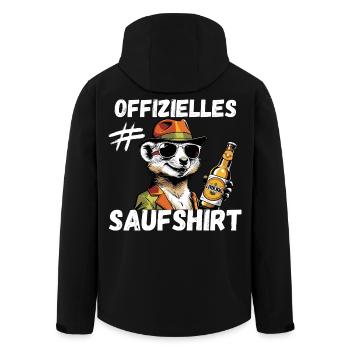 Lustiges Trinkshirt - Partys-Offizelles Sauf Shirt - Recycelte Männer Softshell-Jacke von Stanley/Stella - Schwarz - Hinten - AI Model Male 185 light (185cm)