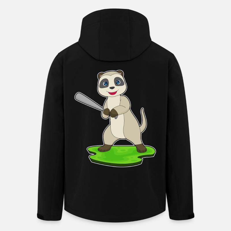 Erdmännchen Baseball Baseballschläger - Recycelte Männer Softshell-Jacke von Stanley/Stella - Schwarz