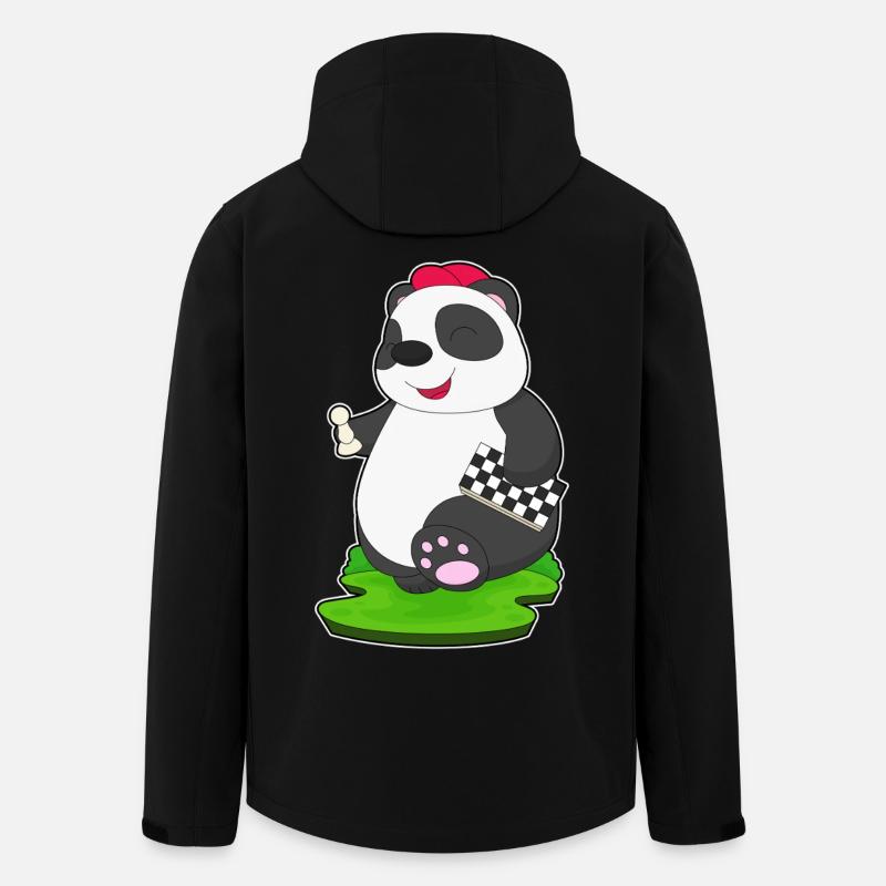 Panda Chess Piece Échiquier - Veste softshell homme en polyester recyclé Stanley/Stella - noir