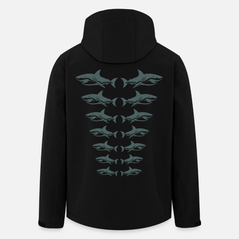 Sharks - Recycelte Männer Softshell-Jacke von Stanley/Stella - Schwarz