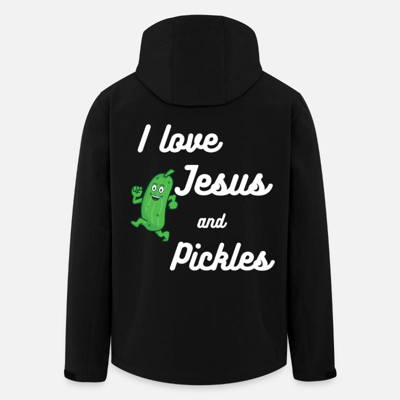 Gurken und Jesus Religiös - Recycelte Männer Softshell-Jacke von Stanley/Stella - Schwarz