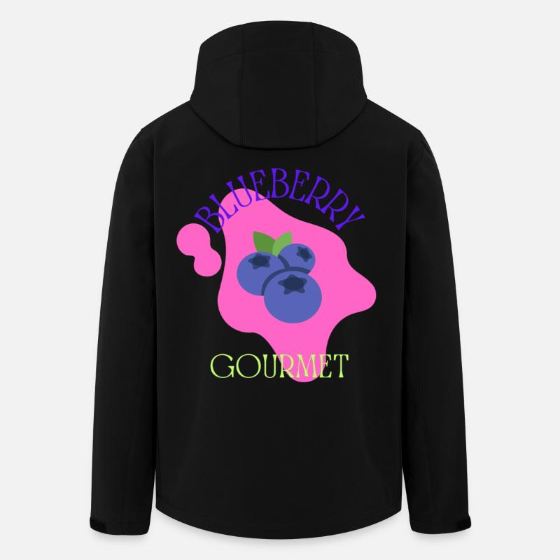 Blueberry Gourmet – Mutiges Frucht-Ästhetik-Design - Recycelte Männer Softshell-Jacke von Stanley/Stella - Schwarz