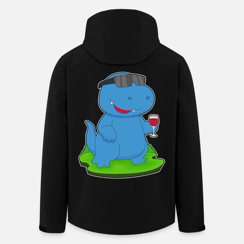 Dinosaur Red Wine - Men’s Recycled Softshell Jacket by Stanley/Stella - black