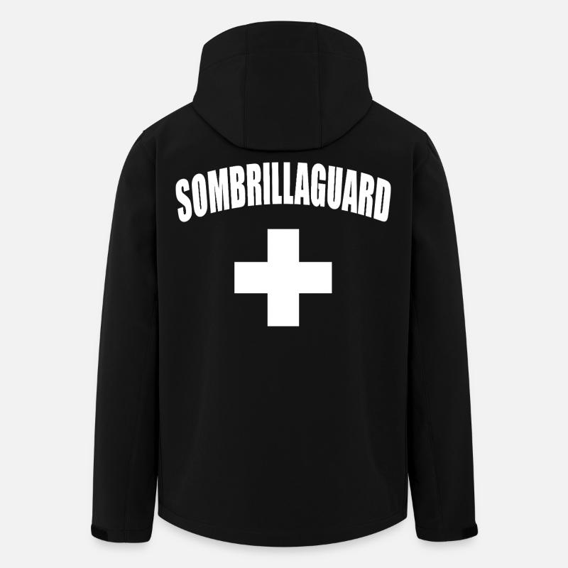 Parasol de garde, sauveteur - Veste softshell homme en polyester recyclé Stanley/Stella - noir