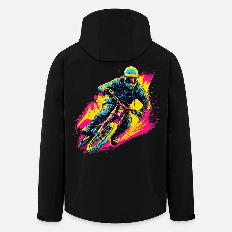 BMX Biker Steamwave - Recycelte Männer Softshell-Jacke von Stanley/Stella - Schwarz