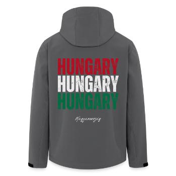 Hungarian pride, I love Hungary - Men’s Recycled Softshell Jacket by Stanley/Stella - black - Back - AI Model Male 185 light (185cm)
