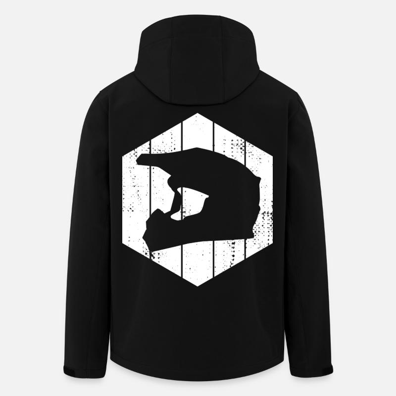 Motocross Helm - Recycelte Männer Softshell-Jacke von Stanley/Stella - Schwarz