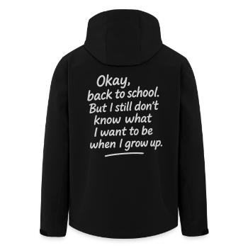 Zurück zur Schule Lustiges Zitat-Design - Recycelte Männer Softshell-Jacke von Stanley/Stella - Schwarz - Hinten - AI Model Male 185 light (185cm)