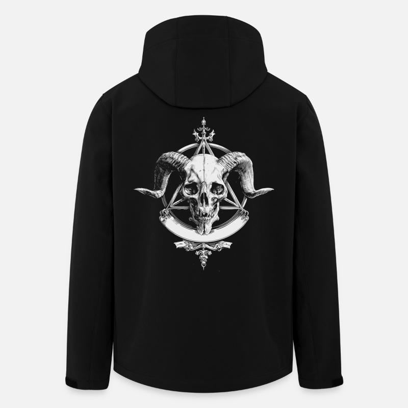 Demon Skull - Recycelte Männer Softshell-Jacke von Stanley/Stella - Schwarz