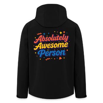 Vibrant Celebration of Individuality - Men’s Recycled Softshell Jacket by Stanley/Stella - black - Back - AI Model Male 185 light (185cm)
