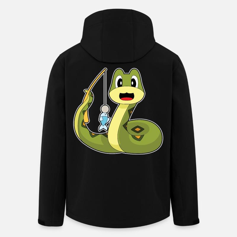 Pêche au poisson pêcheur serpent - Veste softshell homme en polyester recyclé Stanley/Stella - noir