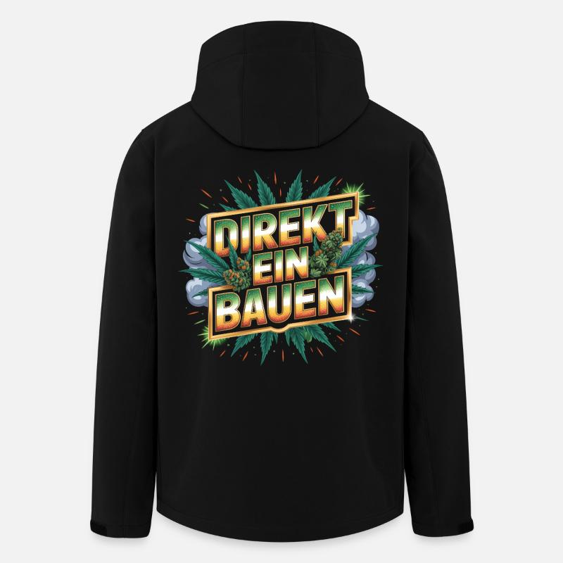 Direkt ein Bauen -  Deutsche Memes - Recycelte Männer Softshell-Jacke von Stanley/Stella - Schwarz