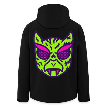 Neon Viper Mask - Recycelte Männer Softshell-Jacke von Stanley/Stella - Schwarz - Hinten - AI Model Male 185 light (185cm)