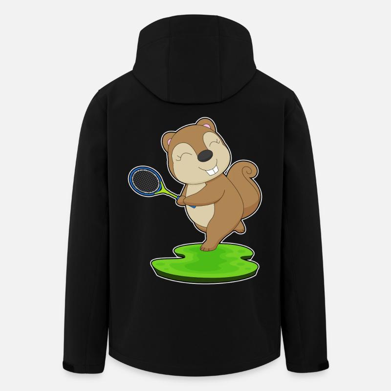 Squirrel Tennis Rackets - Men’s Recycled Softshell Jacket by Stanley/Stella - black