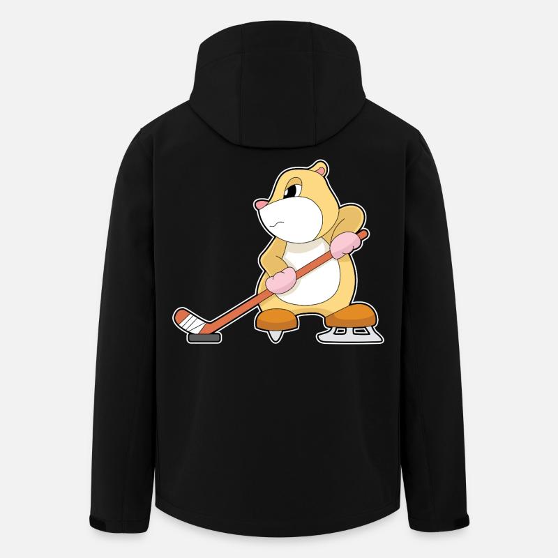 Hamster Eishockey Eishockeyschläger - Recycelte Männer Softshell-Jacke von Stanley/Stella - Schwarz