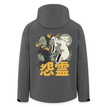 Japanese Demon - Men’s Recycled Softshell Jacket by Stanley/Stella - black - Back - AI Model Male 185 light (185cm)