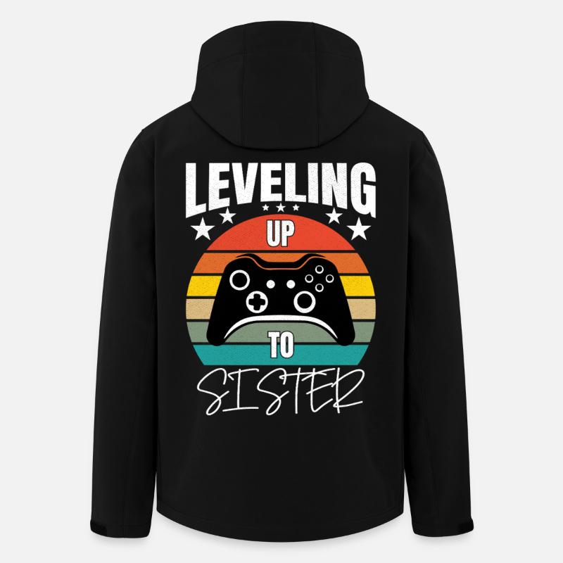 Leveling Up To Sister - Recycelte Männer Softshell-Jacke von Stanley/Stella - Schwarz